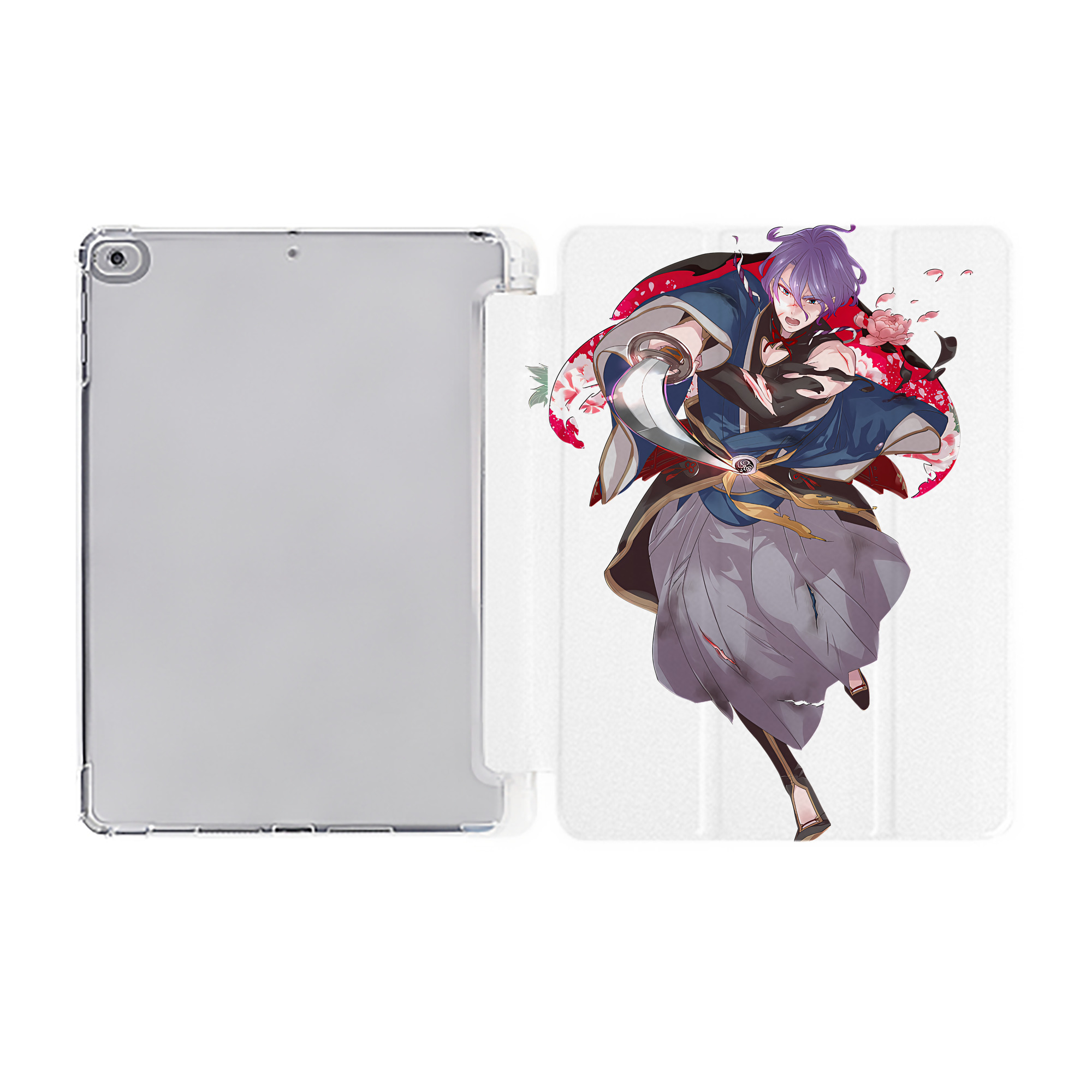 （画像用） 刀剣乱舞 Touken Ranbu IPad ケース ペン収納付き 三つ折りスタンド PUレザー×シリコン 対応機種9.5/10.5/10.9インチ